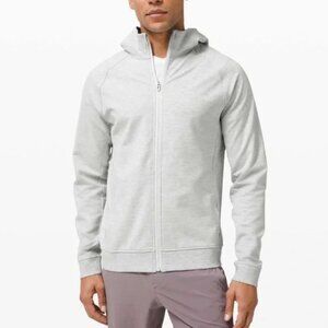 Men's Lululemon Light Grey City Sweat Full-Zip Hoodie, Size Large